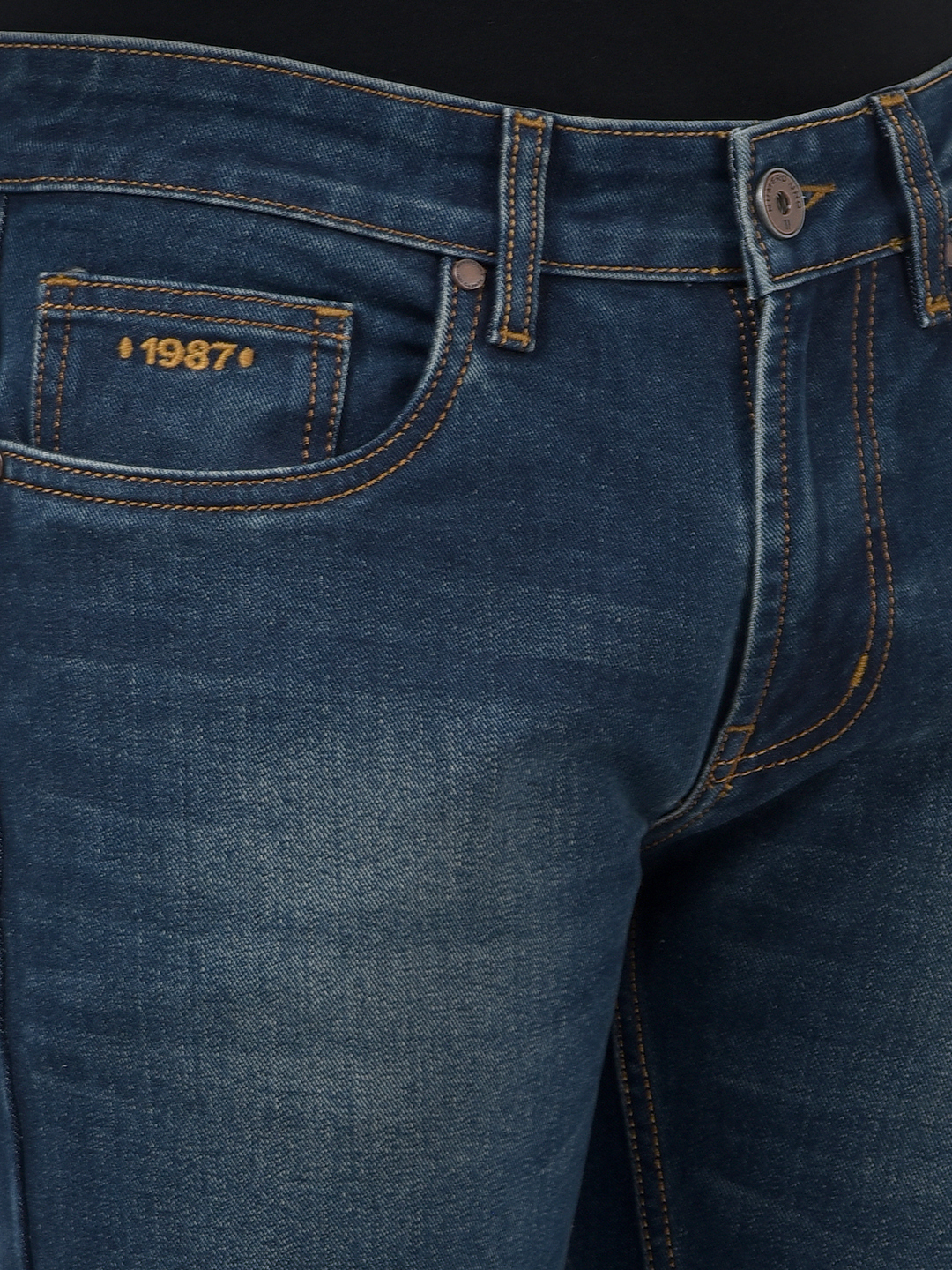 Numero Uno Men Solid Dark Blue Jeans